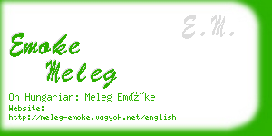 emoke meleg business card